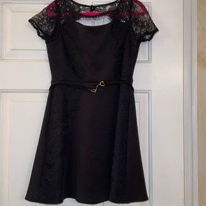 Excellent condition girls black lace dress